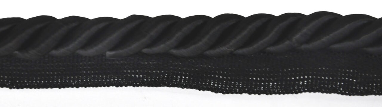 Belagio Lip Cord Trim, 0.375" Wide, Softer Collection, 50 Yards, Black